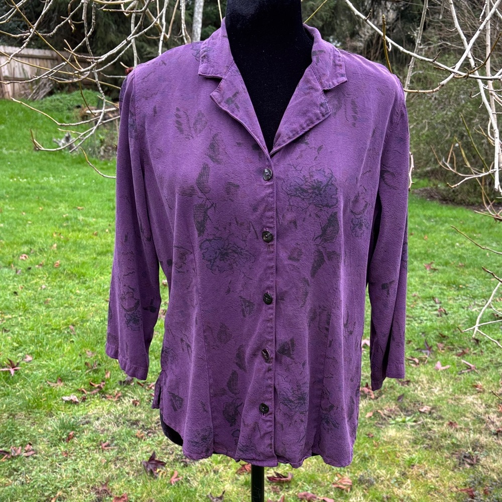 Color Me Cotton Tencel Button Down Blouse